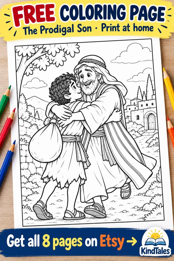Free Prodigal Son coloring page to print